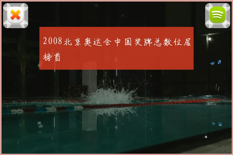 2008北京奥运会中国奖牌总数位居榜首